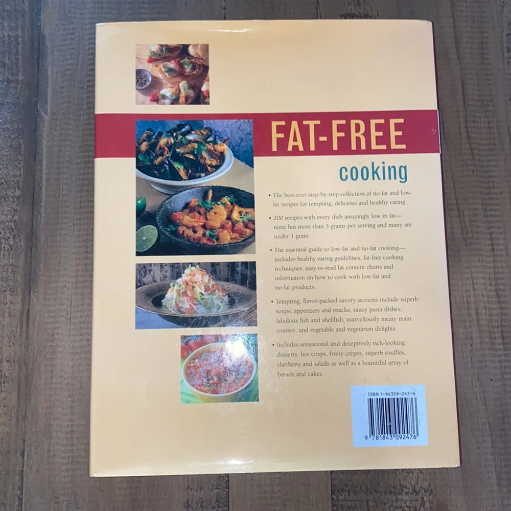 Fat-free cooking recipe book guilt free food that is full of flavor new!